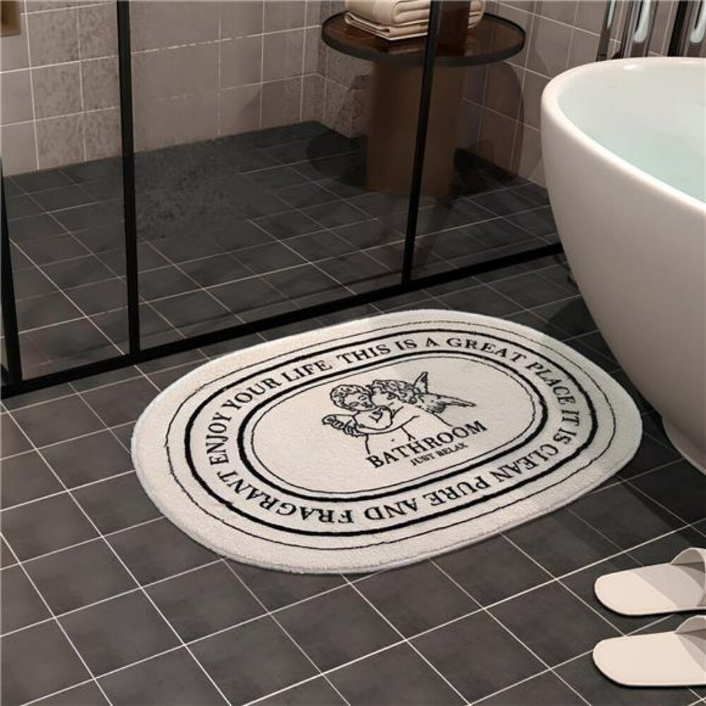 Angel Bathroom Rug 20x32 Soft Plush Non Slip Absorbent Cherub Bath Mat Washable - Picture 6 of 7